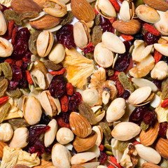 Repeating Fruit and Nut Background