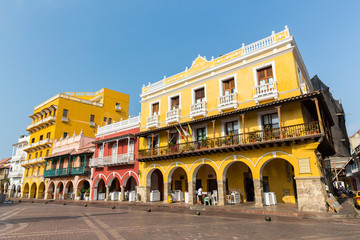 Square of carriages downtown Cartagena, Colombia