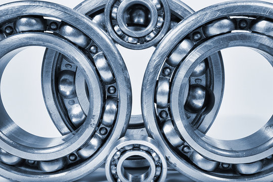 ball-bearings of titanium, close-ups view