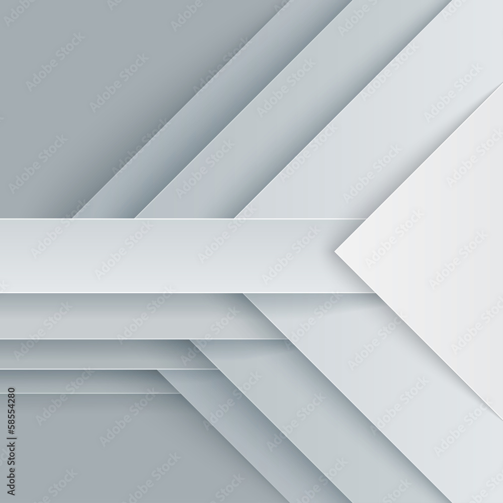 Poster Abstract gray and white triangle shapes background