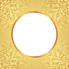 golden background witk transparent space insert