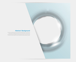 Vector banner background. White circle and set