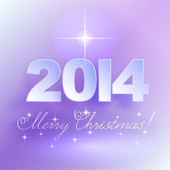 Merry Christmas light background with star