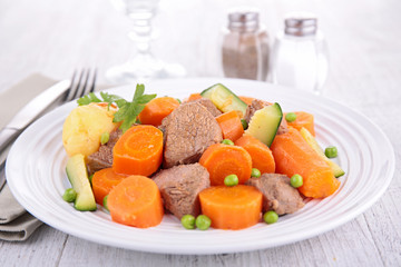beef stew and vegetables