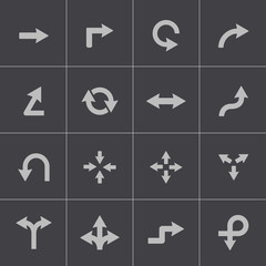 Vector black icon arrows icons