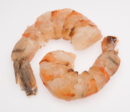 Shrimps isolated on white background