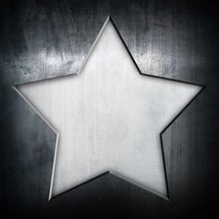 metal plate with star pattern