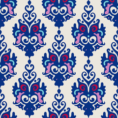 Damask seamless vector pattern motif