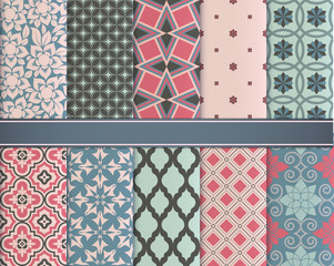 Set of classic geometric patterns