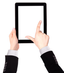 Touch screen tablet computer with hand