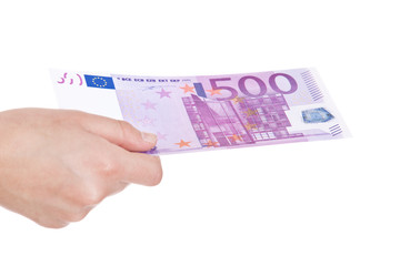 500 Euro überreichen