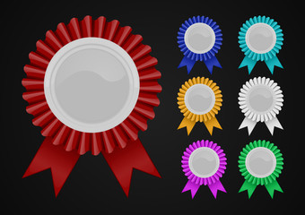 colored shiny blank medals with tape