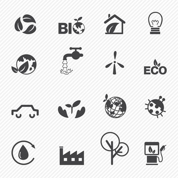Eco icons set vector 
