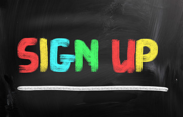 Sign Up Concept