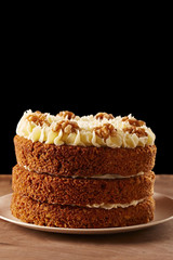 Homemade carrot cake pie
