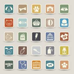 Dog icons vector