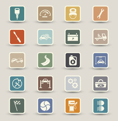 Car service maintenance icons 
