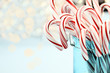 Candy Canes Against Blue
