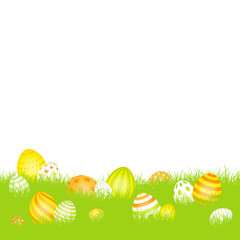 Easter Eggs Meadow Yellow/Orange/Green