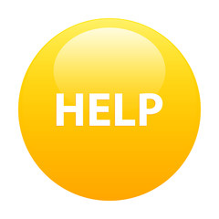bouton internet help icon orange