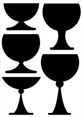 glass icons isolated on white background