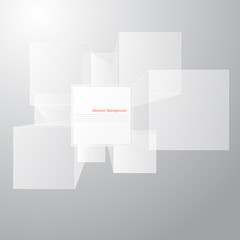 Vector abstract background. Square and 3d object