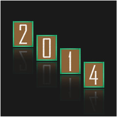 happy new year 2014 background,vector illustration