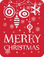 Vintage Christmas greeting card. Vector illustration