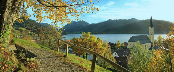 Aussichtsplatz Schliersee, herbstlich
