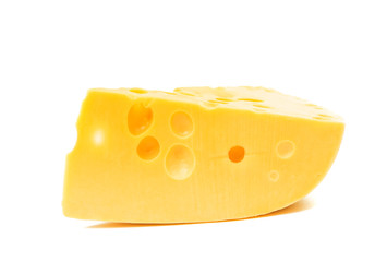 piece of cheese isolated