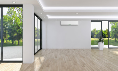 Interno con aria condizionata