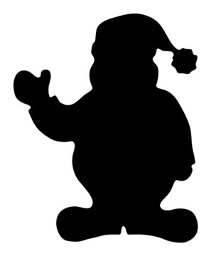 recommend clip art: Silhouette of Santa Claus