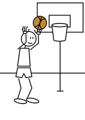 Stick figure basketball