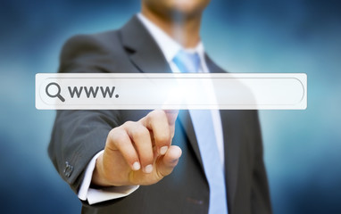 Businessman internet concept