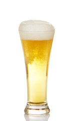 Beer pouring into glass