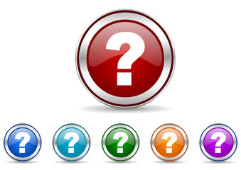 question mark icon vector set