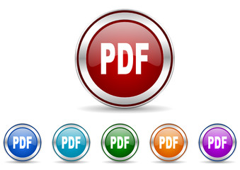 pdf icon vector set
