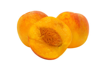 peach on a white background