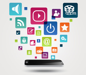 Internet application concept background