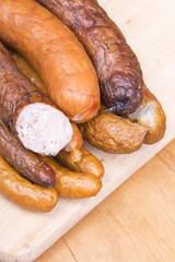meat products on a wooden table