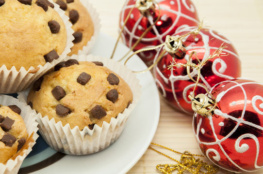 Christmas chocolate muffins
