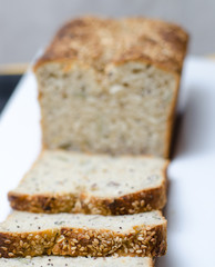 Close-up of bread slices