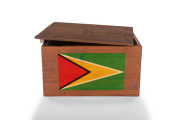 Wooden crate isolated on a white background