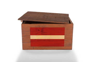 Wooden crate isolated on a white background