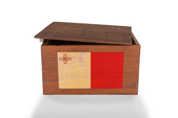 Wooden crate isolated on a white background