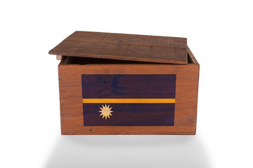 Wooden crate isolated on a white background