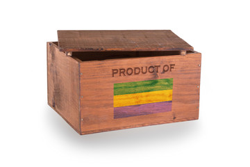 Wooden crate isolated on a white background