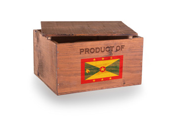 Wooden crate isolated on a white background