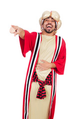 Wizard in costume isolated on the white