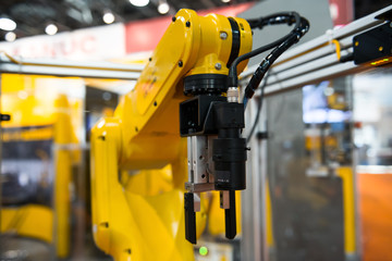 Robot arm in a factory